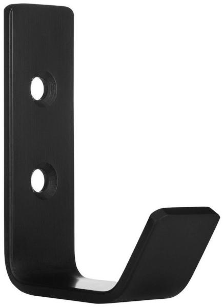 SO-TECH® Kleiderhaken Wandhaken Edelstahl 60 x 20 x 45 mm oder 142 x 20 x 45 mm, (1-St), kleiner Jackenhaken mit abgerundeten Kanten schwarz