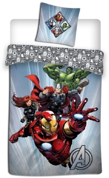 Avengers Bettwäsche-Set 140x200 cm Microfaser Bettbezug & Kissenbezug