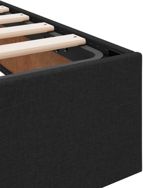 vidaXL Aufbewahrungsbett mit Matratze Schwarz 120x190 cm Polyester 3399648 Bild 10