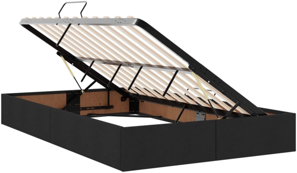 vidaXL Aufbewahrungsbett mit Matratze Schwarz 120x190 cm Polyester 3399648 Bild 5