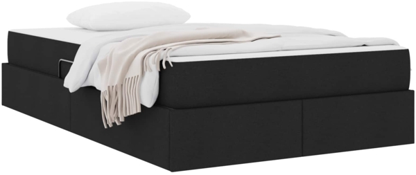 vidaXL Aufbewahrungsbett mit Matratze Schwarz 120x190 cm Polyester 3399648 Bild 2