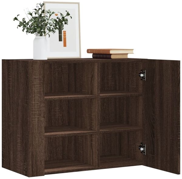 vidaXL Wandregal Braun Eichen-Optik 75x35x60 cm Holzwerkstoff 848429