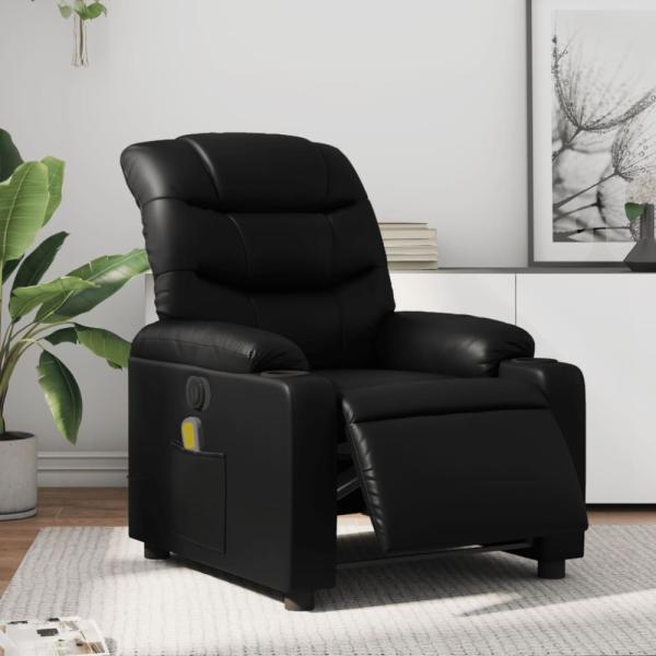 vidaXL Massagesessel Elektrisch Schwarz Kunstleder 3206592