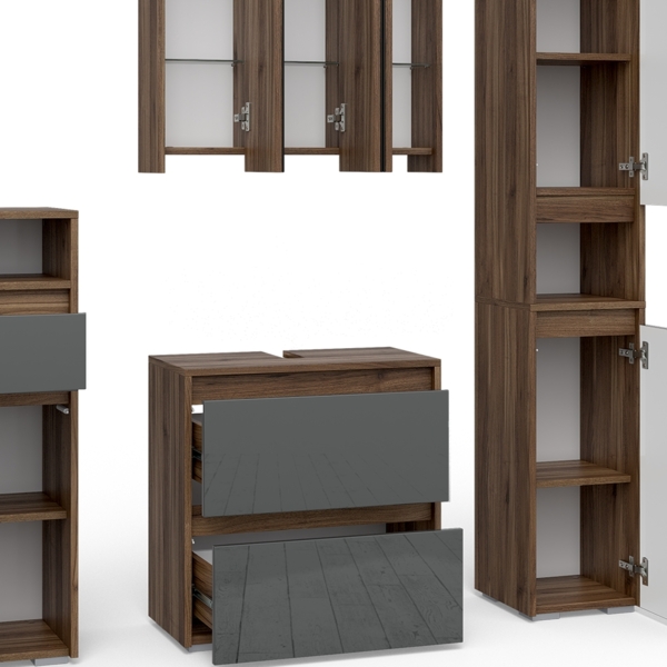 Badmöbel-Set Majest Anthrazit 4 Teile Vicco Bild 6