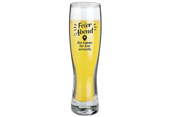 GILDE Bierglas Weizenbierglas 'Feierabend' 500ml, Glas