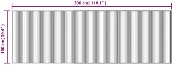 vidaXL Teppich Rechteckig Hell Natur 100x300 cm Bambus 376951 Bild 8