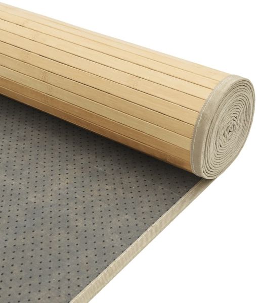 vidaXL Teppich Rechteckig Hell Natur 100x300 cm Bambus 376951 Bild 5