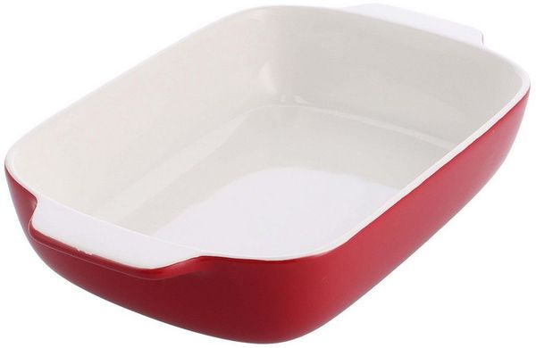 KitchenAid Stoneware Backform Rechteckig Keramik Antihaftbeschichtung mit Bambusdeckel, 26 cm/1,9L, PFAS-Frei, Langlebig, Pl