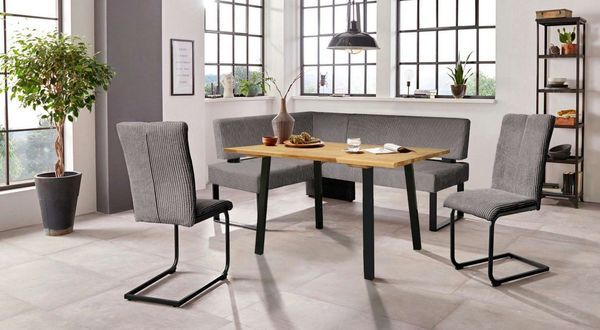 OTTO home Eckbank Oliver mit Metallgestell, Küchenbank, verschiedene Bezüge Cord Esszimmerbank OTTOs Choice