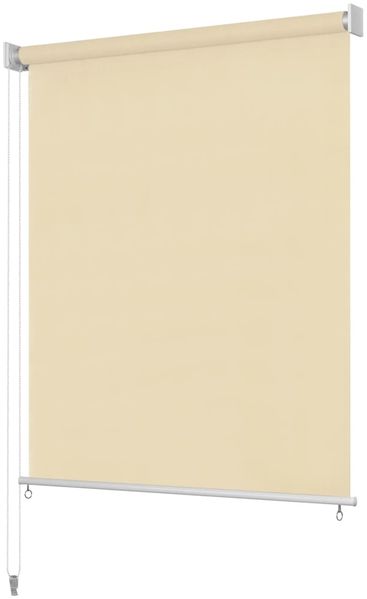 vidaXL Außenrollo 120x230 cm Cremeweiß 43450