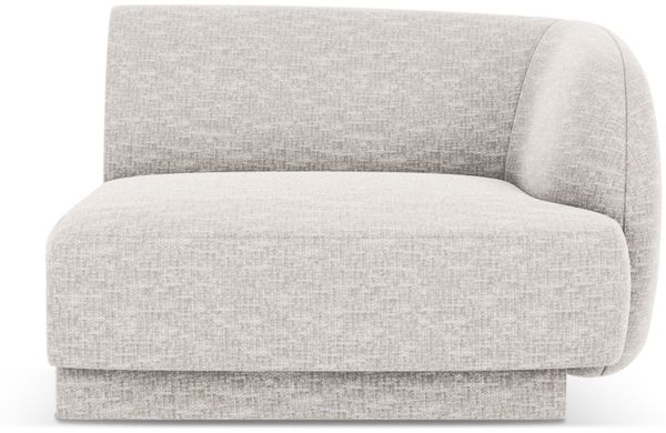 Micadoni Eckmodul Miley 1-Sitzer Rechts Chenille Eden Silber
