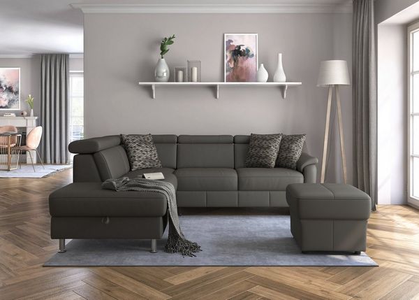 sit&more Ecksofa Freetown L-Form, inklusive Kopfteilverstellung und komfortablem Federkern