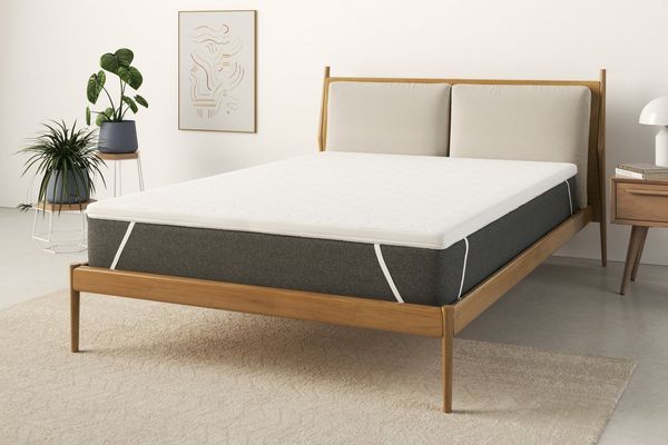 my home, Topper Polly Plus Komfort ECO, ideal für Boxspringmatratzen, 6 cm hoch, Komfortschaum, Topper für Matratze 90x200 cm, 140x200 cm und weitere Größe geeignet