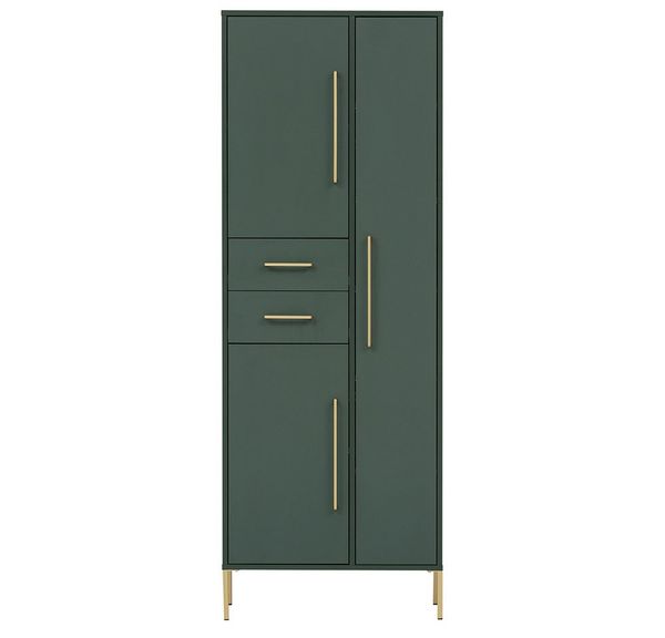 Lomadox Hochschrank KELLA-80 mit 3 Türen in waldgrün, B/H/T: ca. 67,1/184,3/33,1 cm