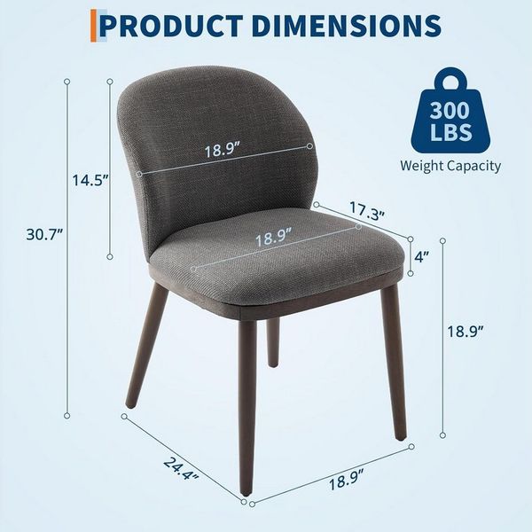 GarveeMore Esszimmerstuhl moderne gepolsterte Küchenstühle mit ergonomischer Rückenlehne (6 St), 4/6er Set Holzbeinen für Küche,Esszimmer