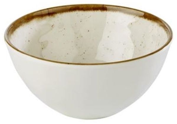 Schüssel Stoneart 60 cl Ø15x7 5 cm Melamin weiß/braun Steinoptik 6 Stk/Krt