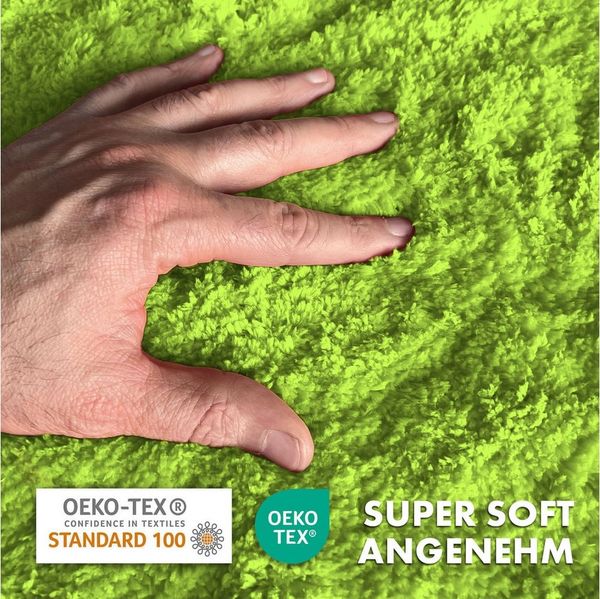 Kubus Badematte Karat Rechteckig, Badteppich, Extrem weicher & dichter Hochflor, Höhe 30 mm, rutschhemmende Latexbeschichtung, Polyester, Polyester, Waschmaschinenfest
