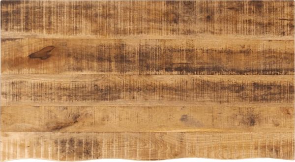 vidaXL Tischplatte 100x60x3,8 cm Baumkante Massivholz Raues Mangoholz 370406