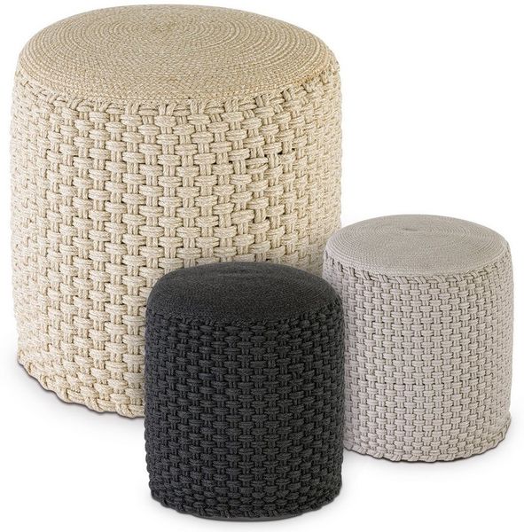 Amagohome Sitzhocker Hocker Sitzhocker Merino Pouf indoor outdoor ø40 H45cm Sitzpouf nachfü, Bezug abnehmbar u. bei 30° Feinwäsche waschbar!