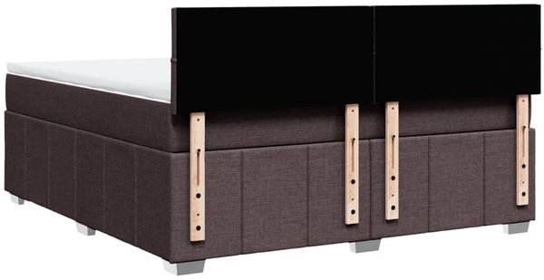 vidaXL Boxspringbett mit Matratze Dunkelbraun 180x200 cm Stoff 3289450 Bild 8