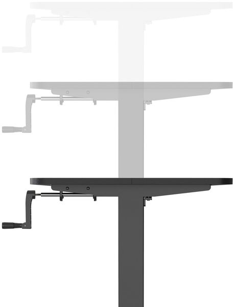 hjh OFFICE Schreibtisch STAND CR MDF Platte, Gestell aus Stahl Schwarz Bild 10