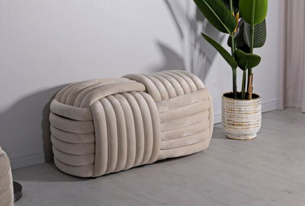 Mauro Ferretti Polsterhocker Länglicher Pouf, SOFTY, 90 x 45 cm (1 Stk, Sitzhocker), funktional