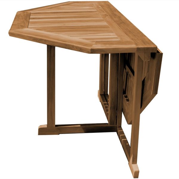 Teak Klapptisch Savona 75 x 150 x 150 cm Bild 4