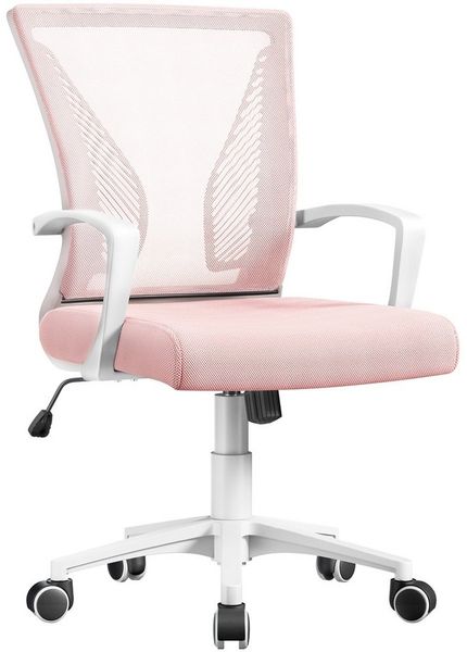 Yaheetech Bürostuhl aus Mesh-Gewebe Höhenverstellbarer Schreibtischstuhl, Ergonomischer Drehstuhl Arbeitsstuhl Computerstuhl mit Wippfunktion