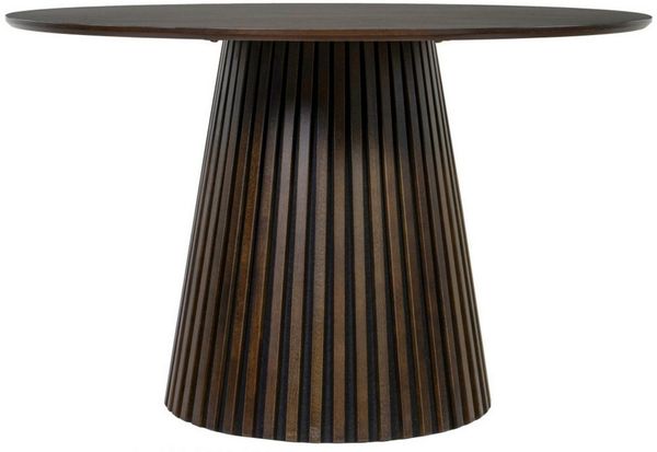 Starhome Esstisch Amalfi Eiche massiv rund 120cm Smoked Oak