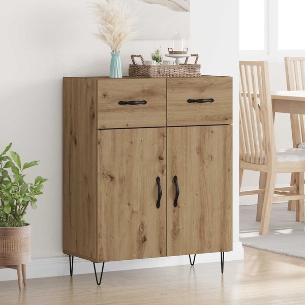 vidaXL Sideboard Artisan-Eiche 69,5 x 34 x 90 cm Holzwerkstoff 882273