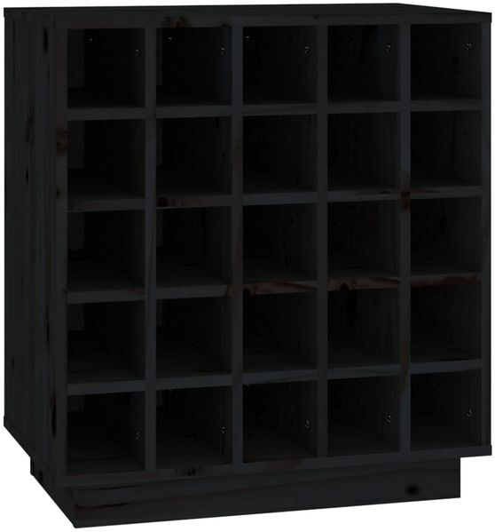 vidaXL Weinregal Schwarz 55,5x34x61 cm Massivholz Kiefer 821531 Bild 2