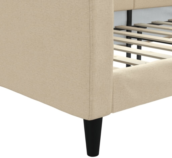 vidaXL Tagesbett Creme 90x200 cm Stoff 354037 Bild 5