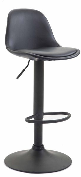 Barhocker Kiel Vollgepolstert Kunstleder schwarz [308964]