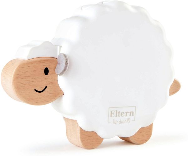 Hape Nachtlicht Suse Schlafschaf, Abschaltautomatik, Einschlafhilfe, Melodien, USB-Anschluss mit Ladefunktion, LED fest integriert, Warmweiß, mit 5 verschiedenen Einschlafmelodien