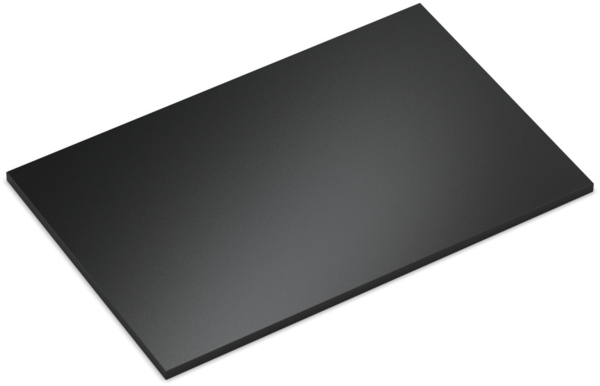 Dekor Spanplatte 19mm Tischplatte schwarz melaminharzbeschichtet mit ABS Kante Umleimer - Größe 100 x 120 cm - Höhe 1,9 cm - Farbe Vulkanschwarz Bild 2