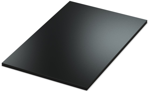 Dekor Spanplatte 19mm Tischplatte schwarz melaminharzbeschichtet mit ABS Kante Umleimer - Größe 100 x 120 cm - Höhe 1,9 cm - Farbe Vulkanschwarz Bild 3