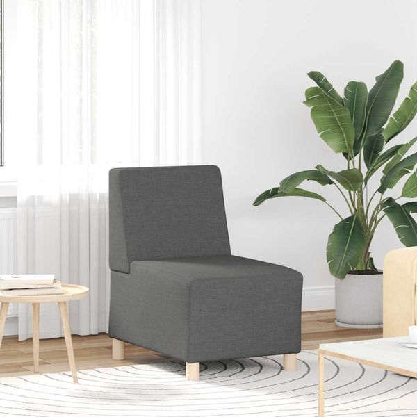 vidaXL Modulares Sofa ohne Armlehnen Dunkelgrau 55 cm Stoff 4108469