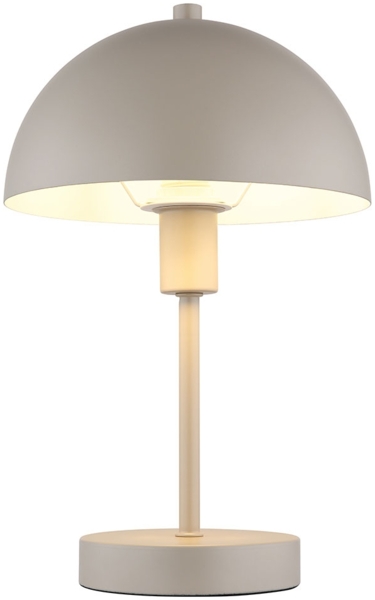 Tischleuchte, Pilz, sandfarben, H 31 cm