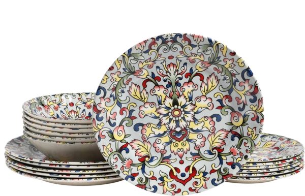 Arabesque Rot, Tellerset 18-tlg (mo)