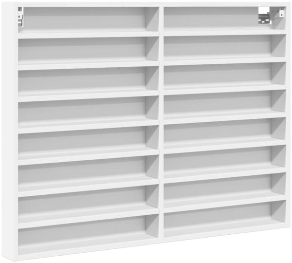 vidaXL Vitrinenschrank Weiß 100x8,5x75 cm Holzwerkstoff 847933