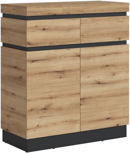 Schuhkommode >CORTE< in Coast Evoke Eiche Dekor - 100,6x116x45cm (BxHxT)