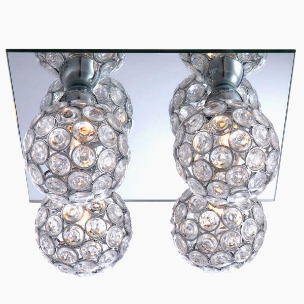 Deckenleuchte, vier Acrylglas-Kugeln, L 23 cm