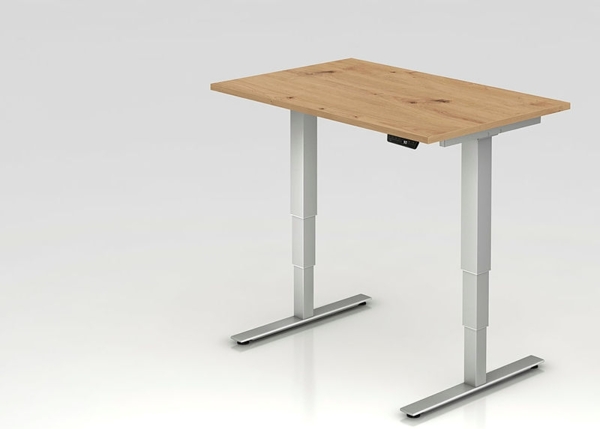 Büro Schreibtisch Stehtisch höhenverstellbar 120x80 cm Modell XDSM12 mit Memory-Schalter Bild 3