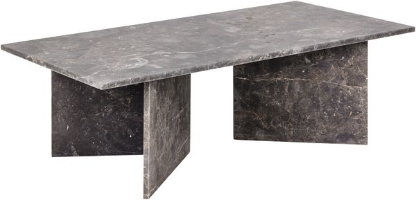Couchtisch >Vega< aus Naturstein, in Marmor Braun/Grau - 140x42x70cm (BxHxT)