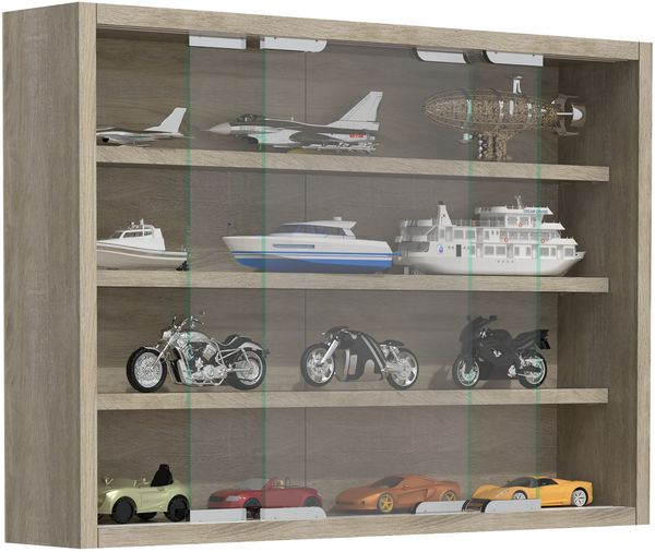 VCM Wandvitrine Agisa 918274 Sonoma-Eiche H. 40 x B. 57 x T. 10 cm