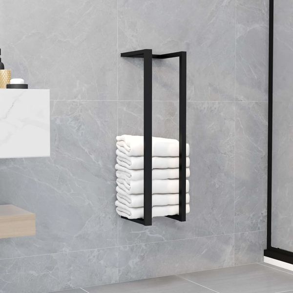 vidaXL Handtuchständer Schwarz 12,5x12,5x60 cm Eisen 325919