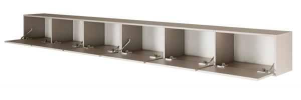 Selsey 'Framme' Hängendes TV-Board mit sechs Klappen 300 cm, Kaschmirgrau Bild 4