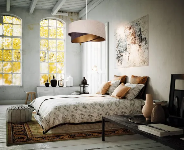 BPS Koncept 060-019 Hängeleuchte Galaxy beige, braun, gold 1 x E27 Ø 50cm H:105cm dimmbar