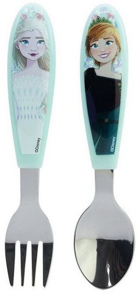 Disney Kinderbesteck Disney Eiskönigin Snowy Tale Metall-Ergo-Besteck, 2-tlg. (2-tlg), Edelstahl