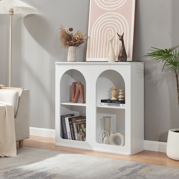 Sideboard Trorhun 80x30x80 cm Weiß [en. casa]